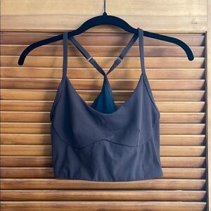 Varley Brown Sports Bra with Racerback Design